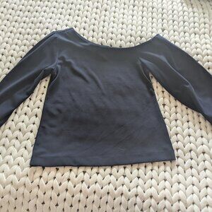 Banana Republic off one shoulder navy blue top in XSmall